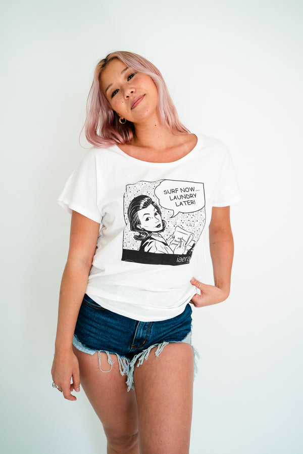 The "Surf Now!" Dolman Tee